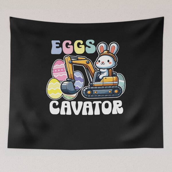 Item preview, Eggscavator Easter Bunny Pun designed and sold by RosinaWolf.