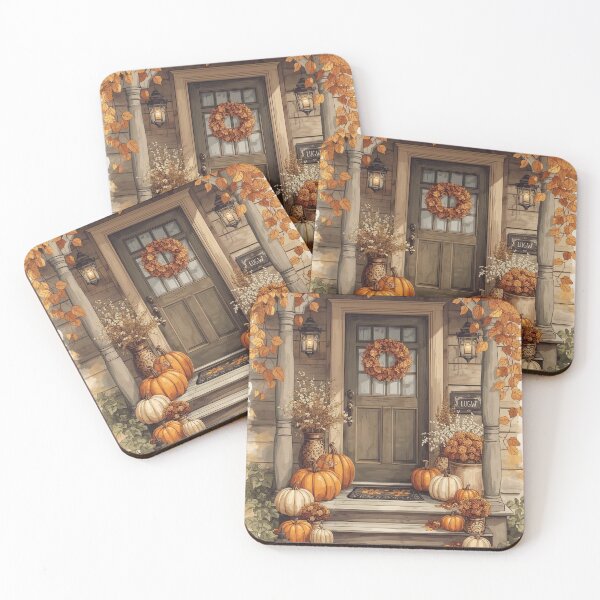 Item preview, Autumn Porch – Cottagecore Pumpkin Haven designed and sold by Deezyned.