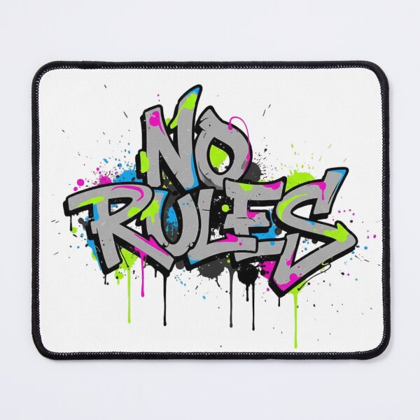 Item preview, NO RULES Graffiti Streetwear Typography – Raw Urban Rebellion Design designed and sold by Happyfreedom.