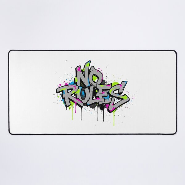 Item preview, NO RULES Graffiti Streetwear Typography – Raw Urban Rebellion Design designed and sold by Happyfreedom.