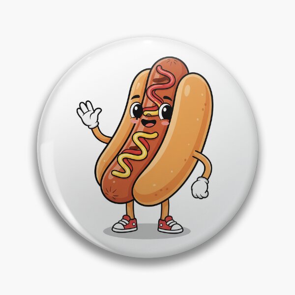 Item preview, A happy hot dog mascot designed and sold by KinnearDesign.