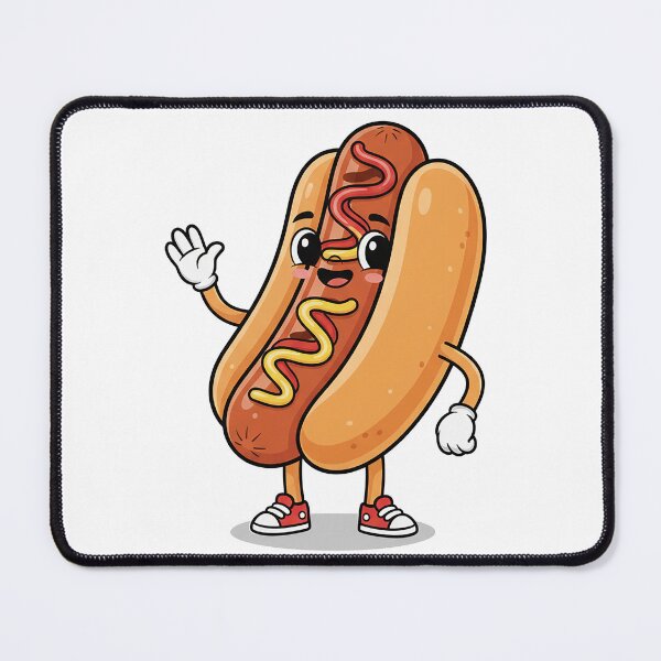 Item preview, A happy hot dog mascot designed and sold by KinnearDesign.