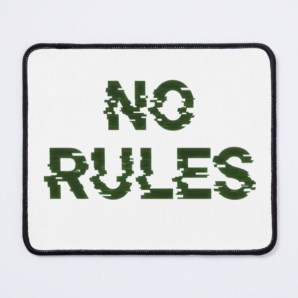 Item preview, NO RULES Glitch Typography – Futuristic Cyberpunk Streetwear Design designed and sold by Happyfreedom.