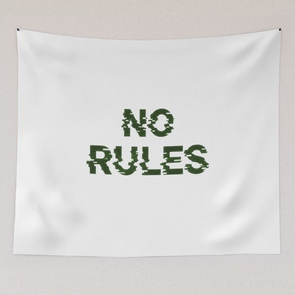 Item preview, NO RULES Glitch Typography – Futuristic Cyberpunk Streetwear Design designed and sold by Happyfreedom.