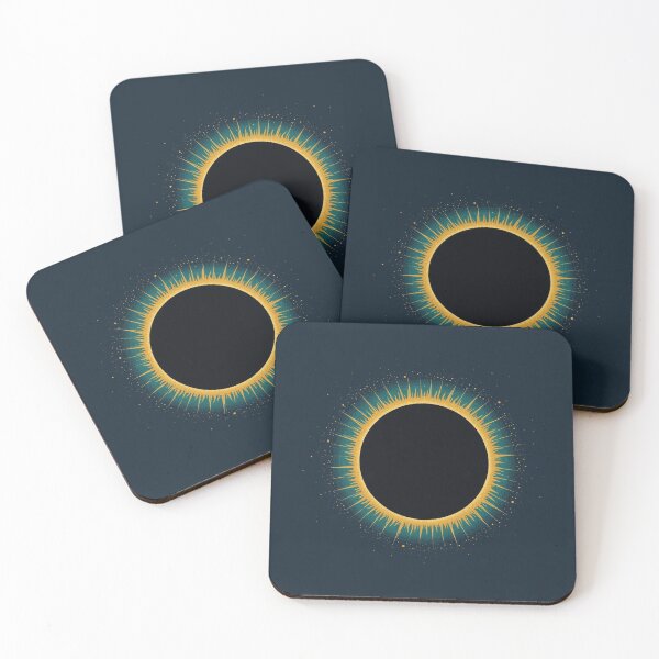 Item preview, Solar Eclipse with Golden Sparkling Halo designed and sold by MelVibes.