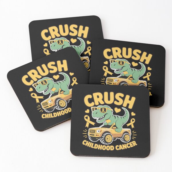 Item preview, Crush Childhood Cancer – Dinosaur Monster Truck Awareness designed and sold by haitrieuic96.