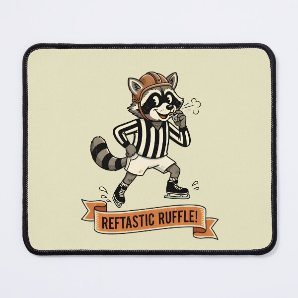 Item preview, Referee Raccoon Cartoon – Funny Sports Animal Illustration designed and sold by Imaginationbeyond.
