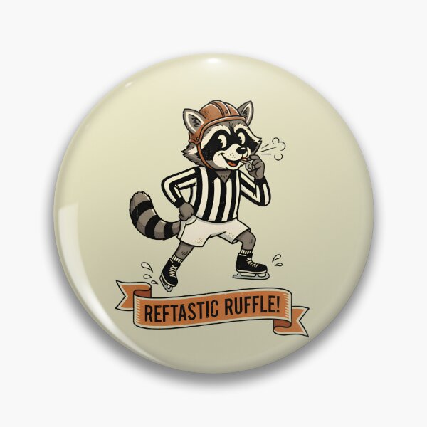 Item preview, Referee Raccoon Cartoon – Funny Sports Animal Illustration designed and sold by Imaginationbeyond.