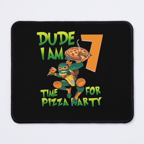 Item preview, Mademark x Teenage Mutant Ninja Turtles - Dude I Am 7 Years Old Mikey Pizza Birthday Party designed and sold by AylaBecker1.