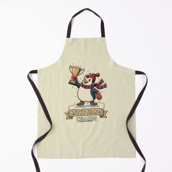 Item preview, Penguin Snowy Season Champ – Cute Winter Sports Cartoon designed and sold by Imaginationbeyond.