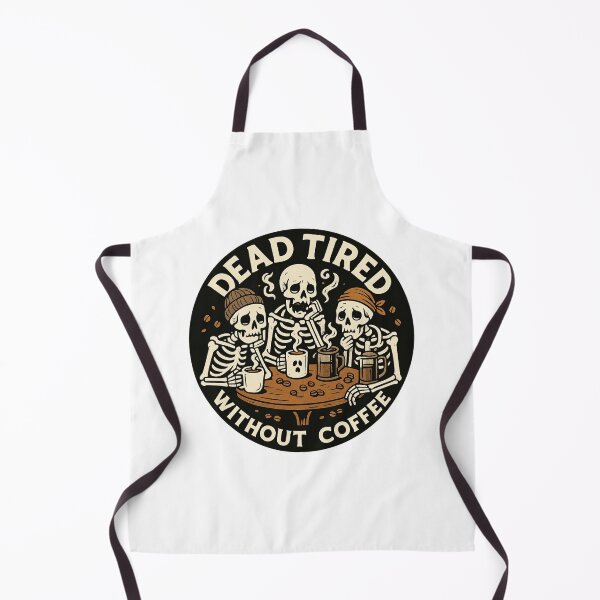 Item preview, Dead Tired Without Coffee – Vintage Skeleton Coffee Club designed and sold by VibeOasis.
