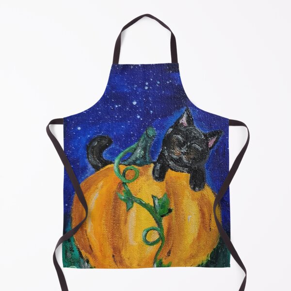 Item preview, A little black cat hiding in the pumpkin patch designed and sold by YikosCastle.