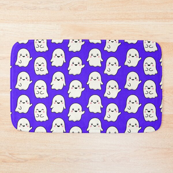 Item preview, Purple Texture CUTE and Adorable GHOST waving Happy Kawaii Halloween designed and sold by DibujandoPorfa.