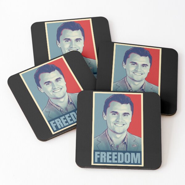 Item preview, FREEDOM: CHARLIE KIRK in Red and Blue - ON BLACK designed and sold by Holy Coast Threads (Formerly ChristianFlower).