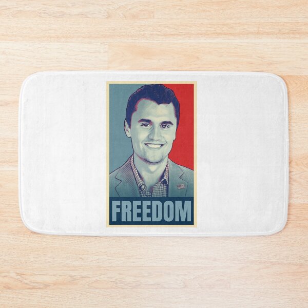 Item preview, FREEDOM: CHARLIE KIRK in Red and Blue - ON BLACK designed and sold by Holy Coast Threads (Formerly ChristianFlower).