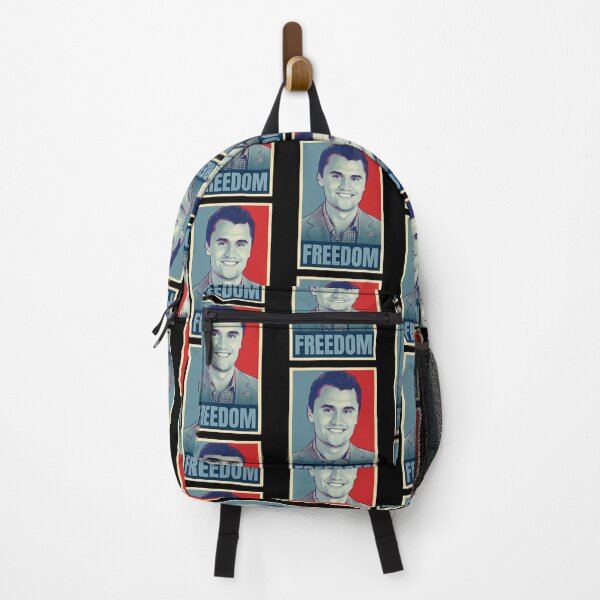 Item preview, FREEDOM: CHARLIE KIRK in Red and Blue - ON BLACK designed and sold by Holy Coast Threads (Formerly ChristianFlower).