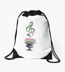Treble Topiary Drawstring Bag