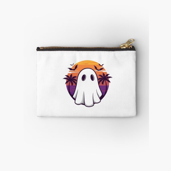 Item preview, Ghost Bear – Funny Cartoon Bear in Ghost Costume, Retro Halloween Sunset designed and sold by ColorSplash123.