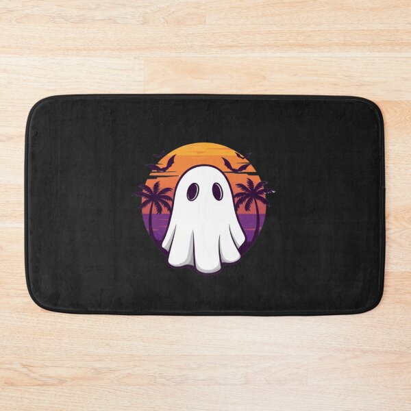 Item preview, Ghost Bear – Funny Cartoon Bear in Ghost Costume, Retro Halloween Sunset designed and sold by ColorSplash123.