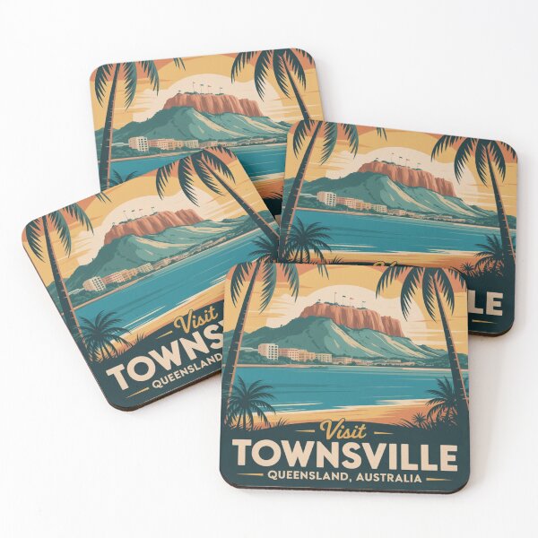 Item preview, Visit Townsville Queensland – Retro Vintage Travel Poster Design designed and sold by Timeless Design.