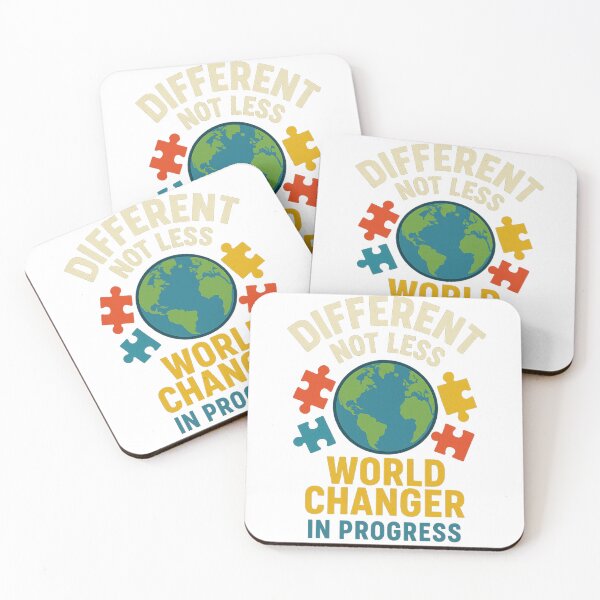 Item preview, Different, Not Less – World Changer in Progress | Autism Awareness Design designed and sold by QuestandQuirk.
