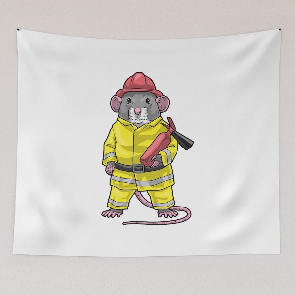 Item preview, Rat Firefighter Fire extingusher Fire department designed and sold by Snabdesign84.