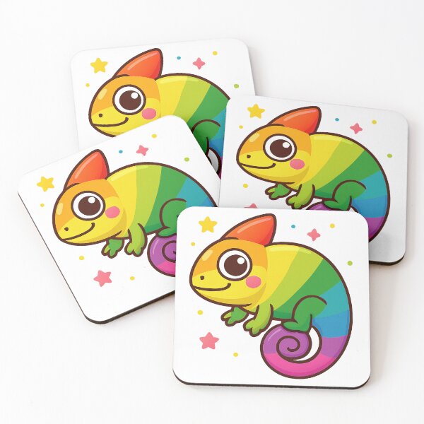 Item preview, Multicolored chameleon designed and sold by PRINTARTLAB.