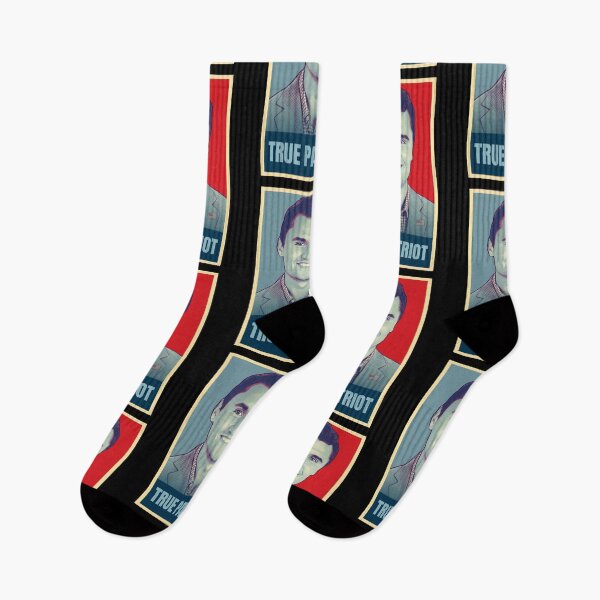 Item preview, TRUE PATRIOT: CHARLIE KIRK in Red and Blue - ON BLACK designed and sold by Holy Coast Threads (Formerly ChristianFlower).