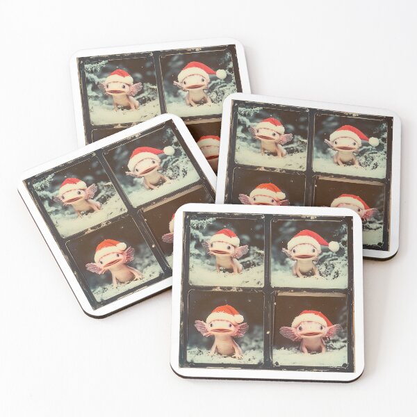 Item preview, Funny Axolotl Christmas Photobooth – Cute Santa Hat Holiday Amphibian designed and sold by RockFireMerch.