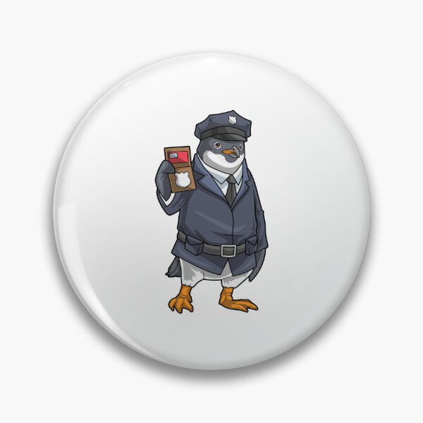 Artikelvorschau, Pinguin Polizist Polizeimarke Polizei entworfen und verkauft von Snabdesign84.