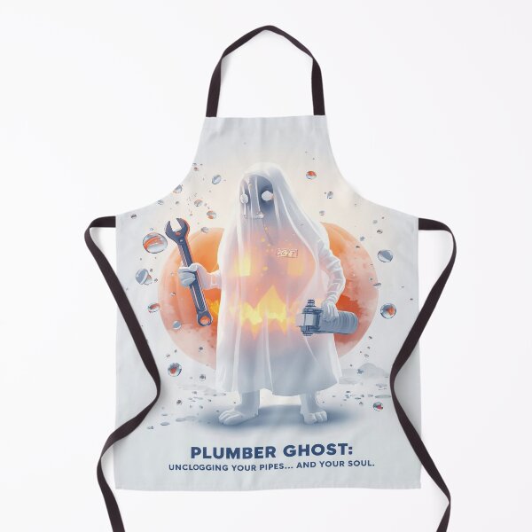 Item preview, Halloween Plumber Shirt – Ghost Plumber Unclogs Pipes – Spooky Trade Humor Tee designed and sold by Mythic Tide.
