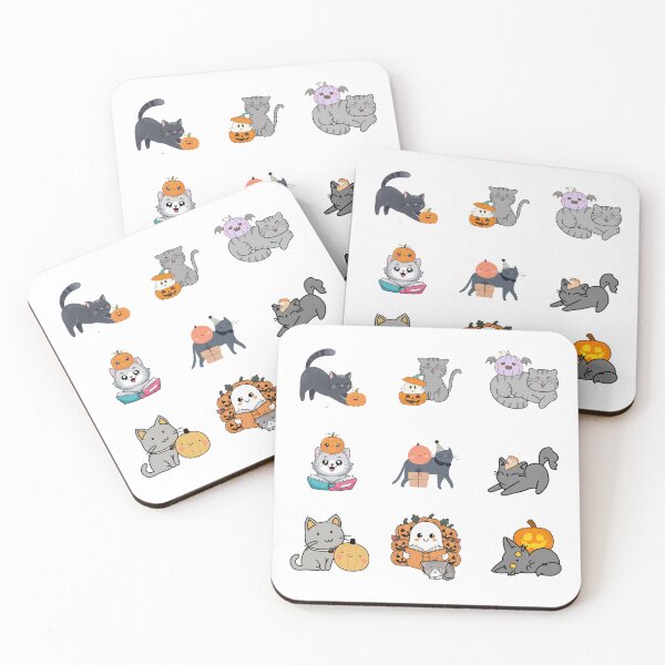 Item preview, Grey tabby Halloween pumpkin cat pack designed and sold by BritishDelights.