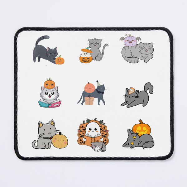 Item preview, Grey tabby Halloween pumpkin cat pack designed and sold by BigfeetLittlepaws.
