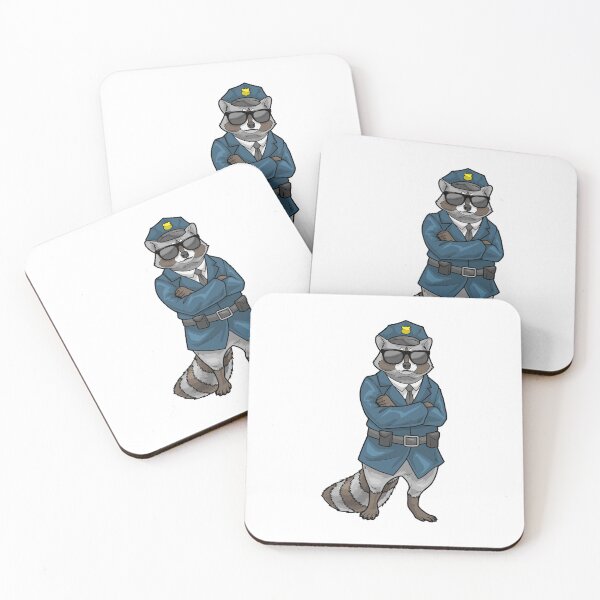 Item preview, Raccoon Cop Sunglasses Police designed and sold by Snabdesign84.