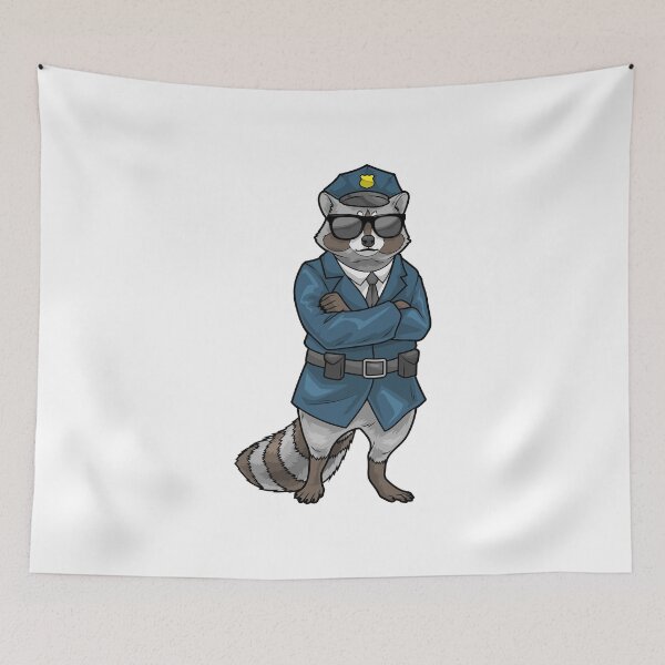 Item preview, Raccoon Cop Sunglasses Police designed and sold by Snabdesign84.