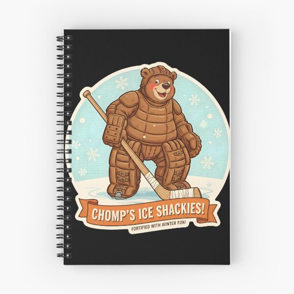 Item preview, Hockey Bear Chomp’s Ice Shackies – Funny Winter Sports Cartoon designed and sold by Imaginationbeyond.