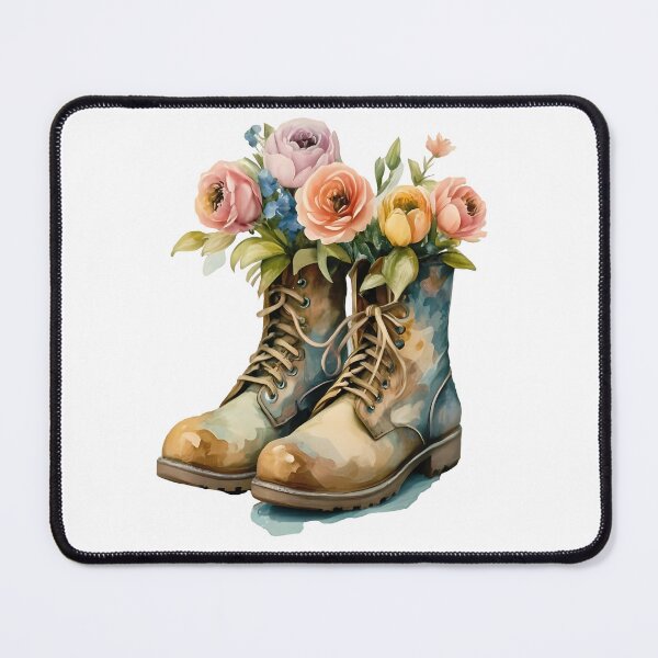 Item preview, Floral Boots – Rustic Watercolor Flowers in Boots Design designed and sold by DesignArtist.ia.
