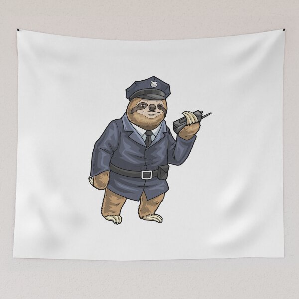 Item preview, Sloth Cop Microphone Police designed and sold by Snabdesign84.