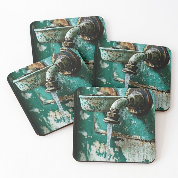 Item preview, Rustic Faucet with Running Water – Vintage Industrial Photography designed and sold by mliotard.