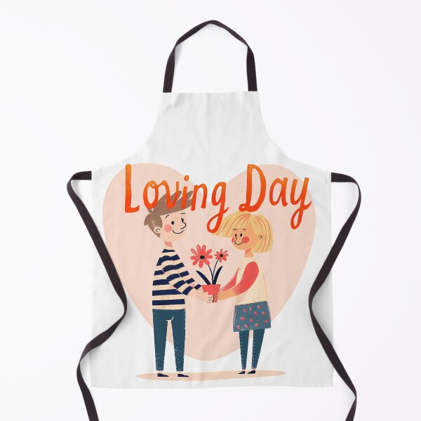 Item preview, Loving Day – Cute Couple Illustration with Flowers designed and sold by DesignArtist.ia.