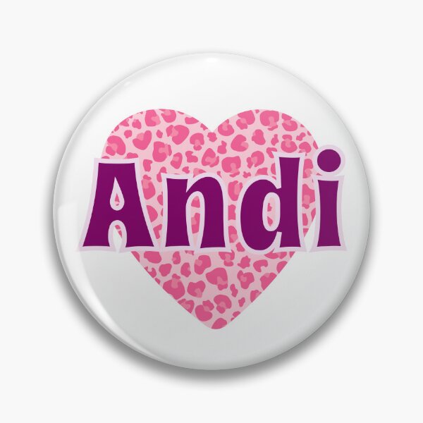 Item preview, Andi Name Pink Leopard Heart  designed and sold by Jeallan Designs.
