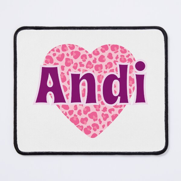 Item preview, Andi Name Pink Leopard Heart designed and sold by Jeallan Designs.