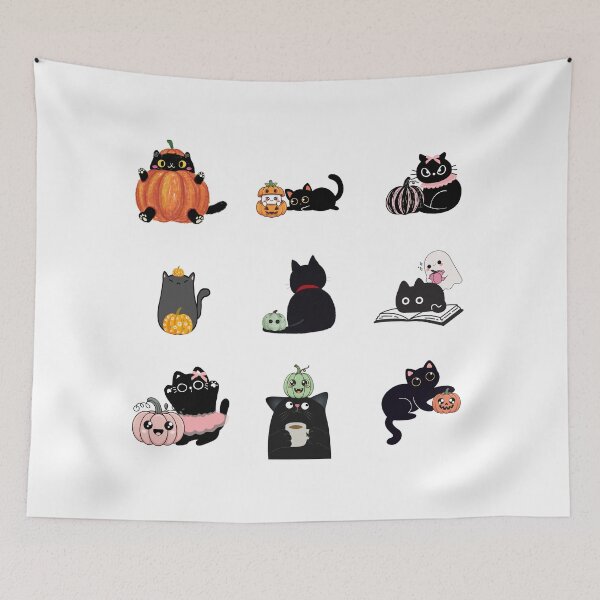 Item preview, Black kitten pumpkin cat pack designed and sold by BigfeetLittlepaws.