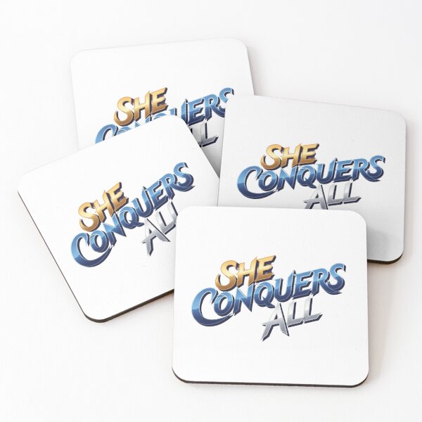 Item preview, She Conquers All – Inspirational Quote Design for Women Empowerment designed and sold by Rockz-Fashion.