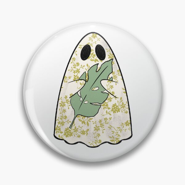 Item preview, Ghost August With Green Leaf with white background  designed and sold by missmann.