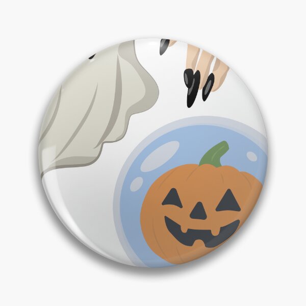 Item preview, Witch’s Hand with Crystal Ball – Pumpkin and Cute Ghost designed and sold by CheriTanya.