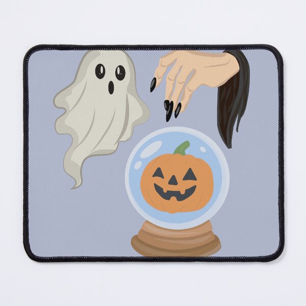 Item preview, Witch’s Hand with Crystal Ball – Pumpkin and Cute Ghost designed and sold by CheriTanya.