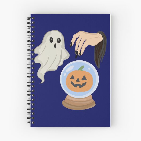 Item preview, Witch’s Hand with Crystal Ball – Pumpkin and Cute Ghost designed and sold by CheriTanya.