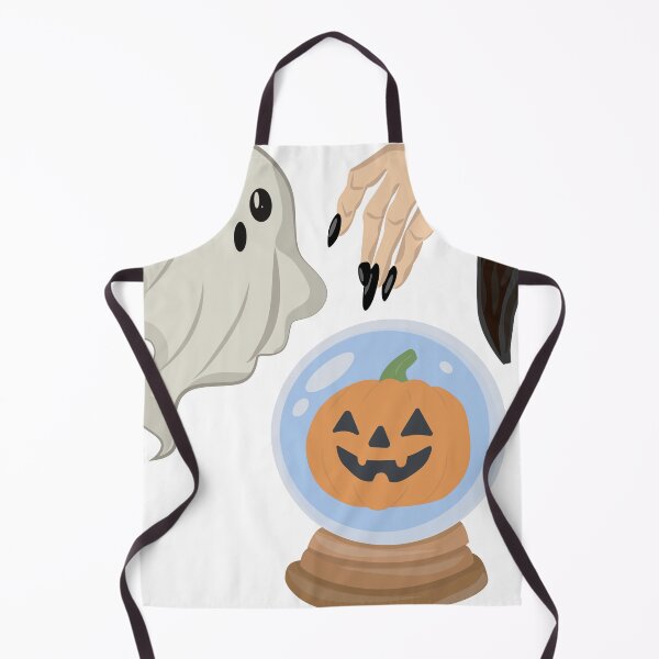 Item preview, Witch’s Hand with Crystal Ball – Pumpkin and Cute Ghost designed and sold by CheriTanya.