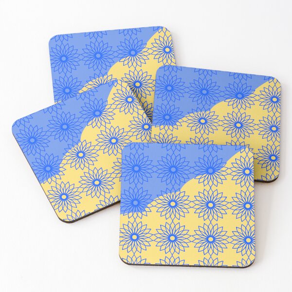 Item preview, Newest abstract pattern geometric design blue and yellow designed and sold by Swati's Digital Den.